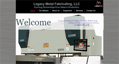 Desktop Screenshot of legacymetalfab.com