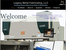 Tablet Screenshot of legacymetalfab.com